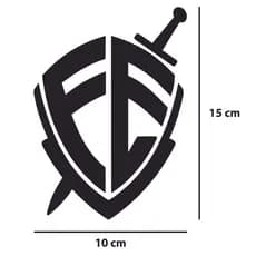 Adesivo Escudo Fé Cristão Religioso Carro Moto Automotivo - 15x10 cm
