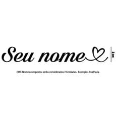 Adesivo Seu Nome Com Coração - 1 Unidade - Moto/Carro/Capacete/para-brisas