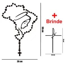 Adesivo Terço nossa senhora Vinil de recorte 30X20 parabrisa moto/carro/caminhão