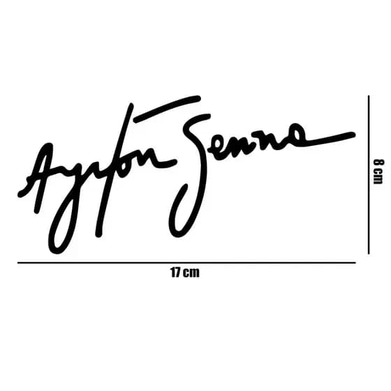 Adesivo de Recorte Assinatura Senna - 8x17 cm - Parede/Decoração