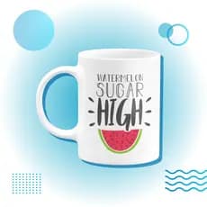 Caneca Branca CERÂMICA Harry Styles one direction Watermelon Sugar 325ML