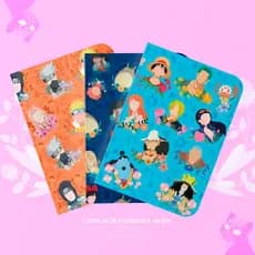 Caderno Sketchbook para Anotações ou Desenho STUDIO GHIBLI NARUTO ONE PIECE Feito Artesanalmente