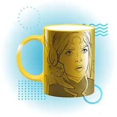 Caneca Personalizada de Cerâmica Cromada - Leona Solari League of Legends LoL 325ml