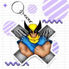 Chaveiro de Acrílico X-Men Marvel Wolverine Gambite Noturno