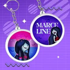 Chaveiro de ACRÍLICO Marceline e Jujuba Marshal e Chiclete Hora de Aventura LGBTQIA+