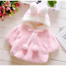 Colete de Frio para Bebê com Capuz de Orelhinha para Bebês de 6 a 9 Meses