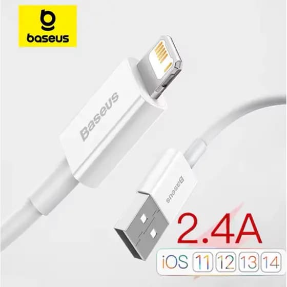Cabo Baseus USB Para iPhone, Carregamento Turbo 1m
