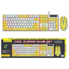 Kit Teclado Mouse Gamer RGB Iluminado AOAS M-450 ABNT2 104 Teclas