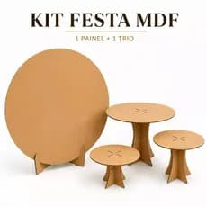 Kit Festa De Mesa Para Decoração de Festas Mesa Porta Doces em MDF Com Encaixes