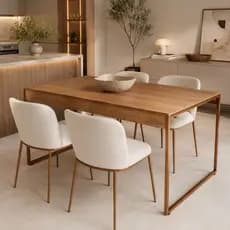 Mesa de jantar 4 lugares compacta moderna estilo industrial aço em cobre apartamento sala cozinha