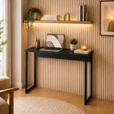 Escrivaninha mesa fixa portátil estudo trabalho home office estilo industrial aço computador