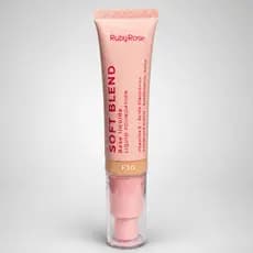 Base Líquida Ruby Rose Soft Blend Matte Vitamina E Ácido Hialurônico - Cobertura média a alta