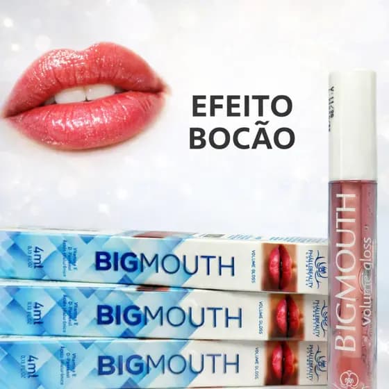 Gloss Labial Bigmouth Volume Gloss Efeito Bocão Volumoso Hidratante 4ml- gloss volumoso