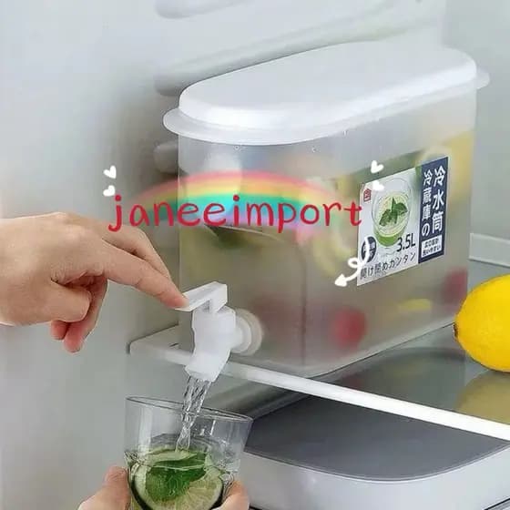 3.5L Suqueira  Plastica com tampa para Geladeira Com torneira capacidade 3.5L para agua saborizada