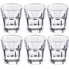 Copo de Shot de Vidro kit com 6 unidades – Resistente e Elegante