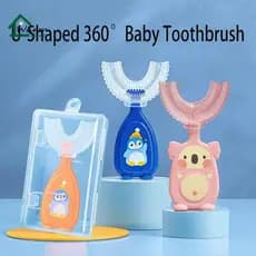 Escova De Dentes Infantil Em Formato De U/De Silicone De 2-12a Para Bebês
