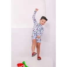 Macaquinho UV FPS 50+ Infantil – Proteção Solar, Temático de Desenhos, Unissex menino e menina