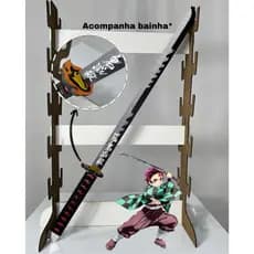 Réplica de Espada Demon Slayer em MDF – Perfeita para Cosplay e Coleção