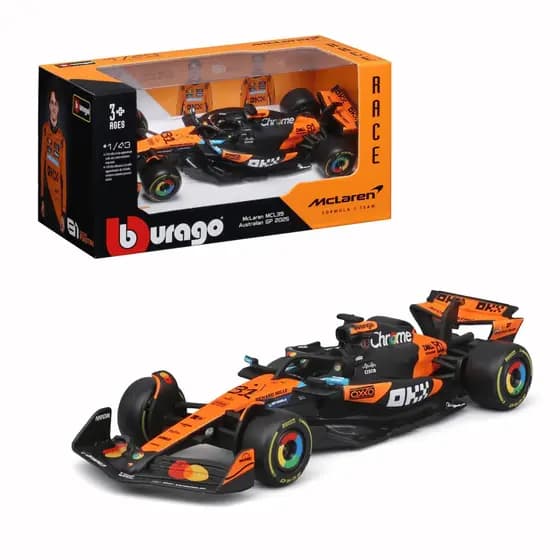Miniatura Fórmula 1 McLaren MCL39 Racing - 81 Oscar Piastri- GP Australian (2025) - 1:43 - Burago