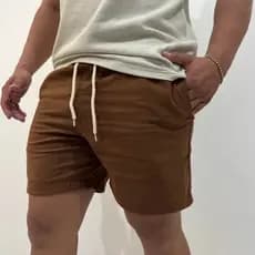 Short Curto De Linho Premium Masculino