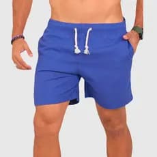 Short Mauricinho Tecido Linho Premium Confortável Casual Praia Academia Moda 2025 - Atacado