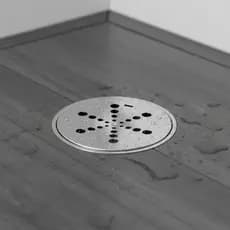 Ralo Tampa Grelha Inox Para Banheiro/Area Gourmet Redondo 10x10 C Fecho E Com Caixilho