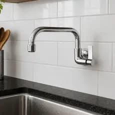 Torneira Cozinha Bica Móvel Parede Cano Baixo 1166 C-70 1/4