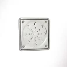 Ralo Tampa Grelha Inox Para Banheiro ou Area Gourmet Quadrado 10x10 Com Fecho Com 4 Parafusos