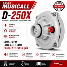 Driver D250X 200W Similar para Corneta e Corneteira de seu Som Automotivo e Caixa de Som Residencial