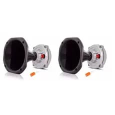 Kit Som Automotivo 2 Driver D250X Musicall 200W + 2 Corneta Curta + 2 Capacitor Para Caixa Trio