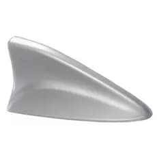 Antena Shark Tubarão Prata  Amplificada e Funcional para Som Automotivo som de carro
