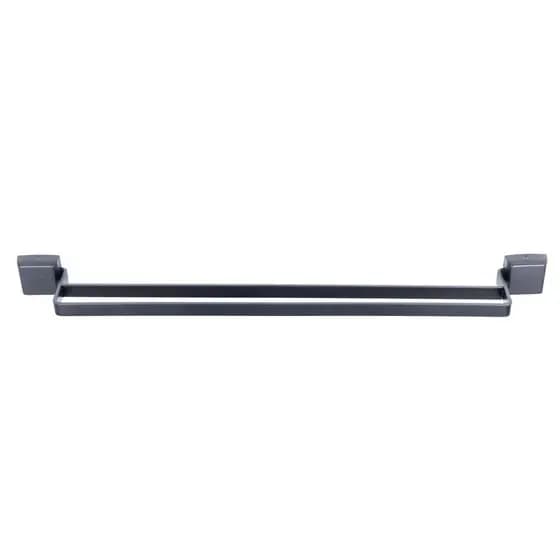 Porta Toalha de Banho Duplo Luxo - Acessórios para Banheiro e Lavabo Preto