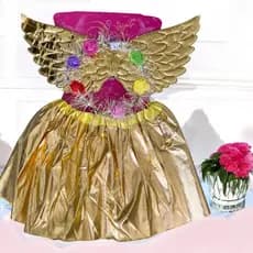 Fantasia Carnaval Halloween Anjo Dourado Prateado Tiara Led --INTERPONTE