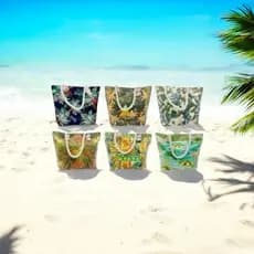 Bolsa de Praia Sacola de Compra Multiarte  Estampa Floral45x12x34 Floral(Unitário)