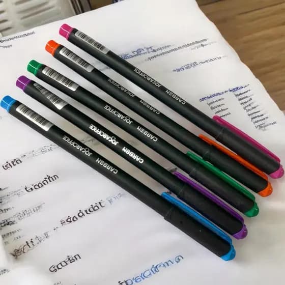 Kit c/ 5 Caneta Esf. Carbon 0.7 Colorida LEOLEO 97954(AZUL/VERDE/ROSA/ROXO/LARANJA)