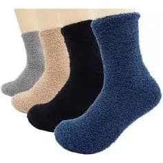 Kit  Pares Meia Felpuda Inverno a Super Macias  2-5ANOS   Cores Sortidas  INFANTIL- MENINO- CLASS