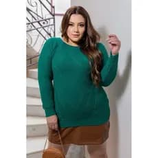 blusa sueter tricot moda inverno plus size