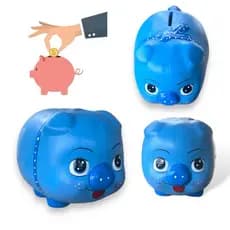 Kit 2 Cofres Cofrinho Porquinho Porco Ideal Guarda Moedas Faiança Cores Diversas Produto Artesanal