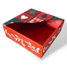 Porta Guardanapo Mesa Cozinha Natal Decoração Sofisticado Luxo Organização Casa Madeira Artesanal