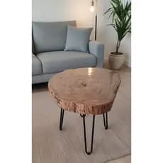 Mesa de Centro Rústica Orgânica – Madeira Nobre