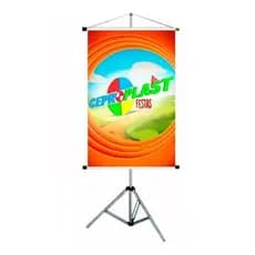Suporte Porta Banner 1,80m Retratil Aluminio Pedestal +