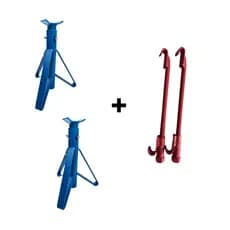 Kit 2 Cavalete Apoio Para Carro + Encolhedor De Mola 1 Garra