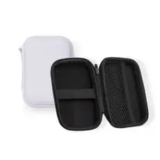 Case Estojo Bag Porta kit Eletrônico como Fones De Ouvido/Carregadores em Couro Sintético - M