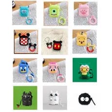 Capinha Case de Silicone Divertidos p/ Airpod Fone de Ouvido Sem Fio Apple 2/ i12 Tws