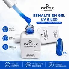 Esmalte Em Gel Dafu Color Coat Seca Na Cabine UV/LED Profissional Unhas Blindagem 10ml