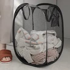 40x40x70cm Cesto De Brinquedos Organizador Preto Cesto De Roupa