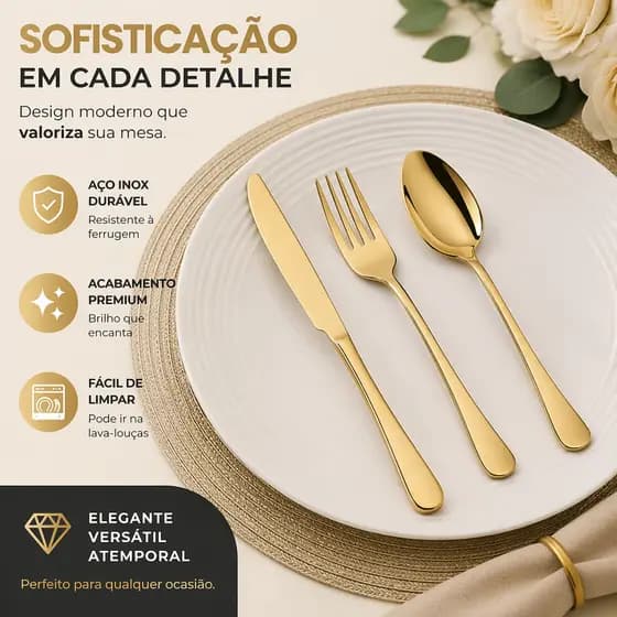 18Peças Jogo De Faca Garfo Colher De Mesa Usado Em Restaurantes E Cozinhas Promoção