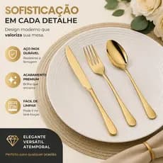 18Peças Jogo De Faca Garfo Colher De Mesa Usado Em Restaurantes E Cozinhas Promoção