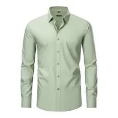 Camisa Masculina Lisa Casual e de Escritório, Confortável e Versátil