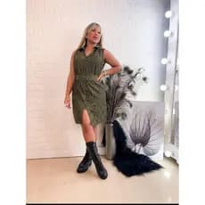 Vestido verde musgo